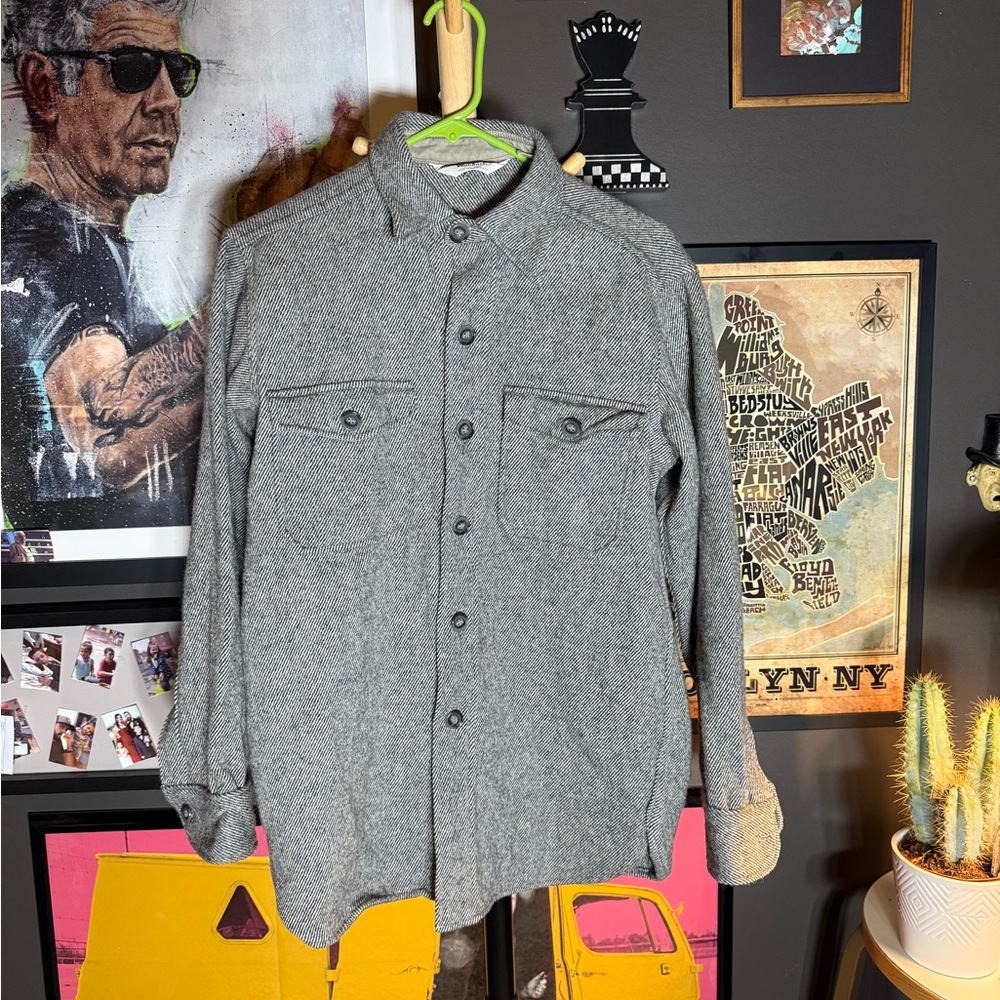 VTG Woolrich Shacket Tweed Herringbone Mackinaw